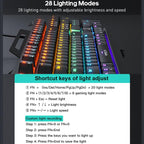 USB Wired RGB Mechanical Metal Gaming Keyboard, GK-400
