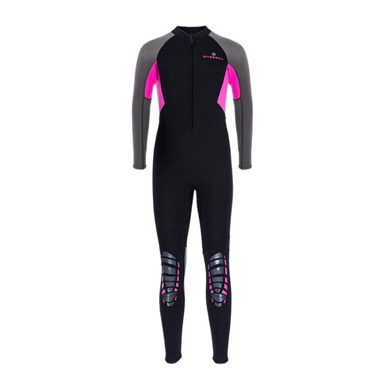 DIVE & SAIL 2.5MM Kids One-Piece Warm Swimsuit Youth Long Sleeve Snorkeling Surfing Suit, 8, 10, 12, 14, 16