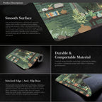 Frog Mouse Pad Cute Green Desk Mat With Non-Slip Rubber Base  For Computer Laptop, 300x600x2mm, 300x600x3mm, 300x700x2mm, 300x700x3mm, 300x800x2mm, 300x800x3mm, 400x900x2mm, 400x900x3mm
