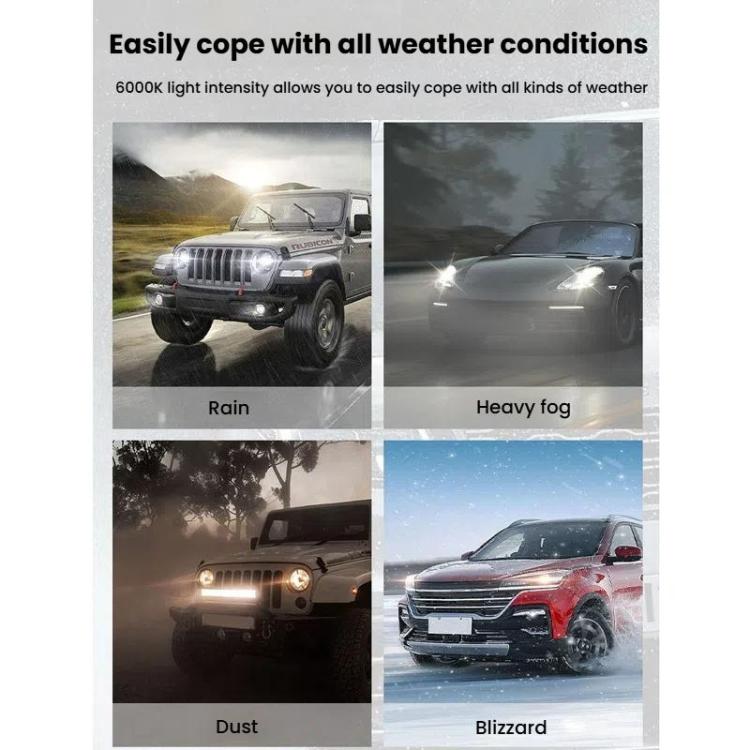 2pcs Direct Plug Mini LED Car Headlight Bulb With Fan Cooling