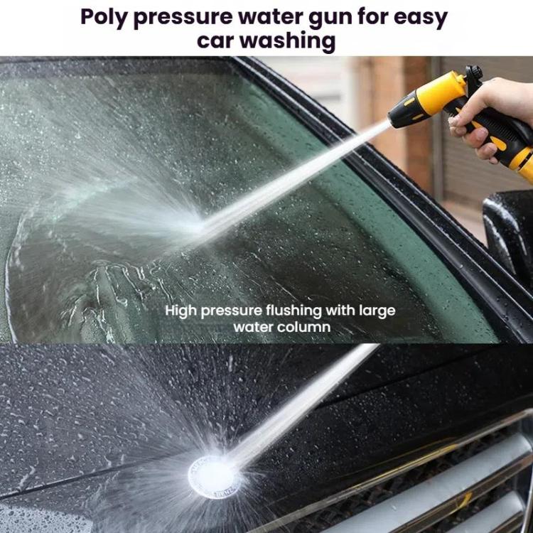 High-pressure Car Wash Sprinkler Household Spray Nozzle Rinse Watering Car Cleaning Tools, No Fittings, With Connectors+10m Spring Tube, With Connectors+20m Spring Tube, With Connectors+30m Spring Tube, With Connectors+10m Spring Tube+Foam Jug         ...