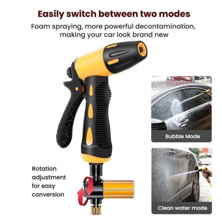 High-pressure Car Wash Sprinkler Household Spray Nozzle Rinse Watering Car Cleaning Tools, No Fittings, With Connectors+10m Spring Tube, With Connectors+20m Spring Tube, With Connectors+30m Spring Tube, With Connectors+10m Spring Tube+Foam Jug         ...
