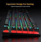 Wired Hovering Illuminated Gaming Keyboard Mouse Headset Set, GK-490