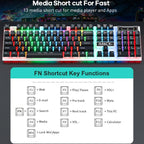 iMICE AN-350 Suspended Keycaps Mechanical Feeling Glowing Wired Gaming Keyboard and Mouse Set