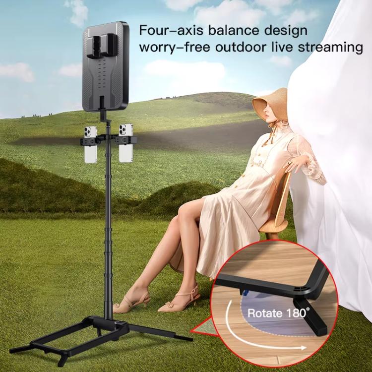 1.7m 14-Inch Suitcase Integrated Design Fill Light Foldable 3500-6000K Full-Screen Live Photography  Video Light, YY-3