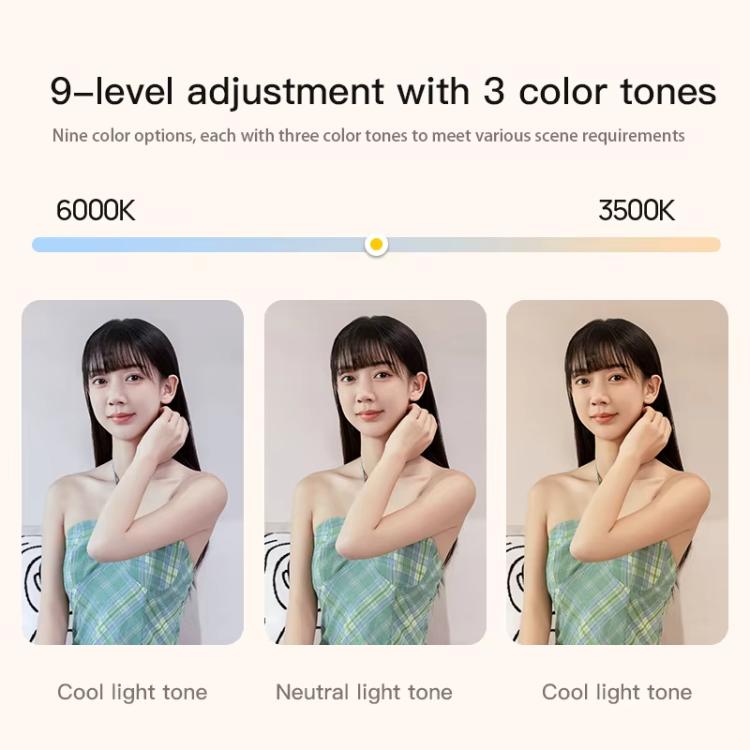1.7m 14-Inch Suitcase Integrated Design Fill Light Foldable 3500-6000K Full-Screen Live Photography  Video Light, YY-3