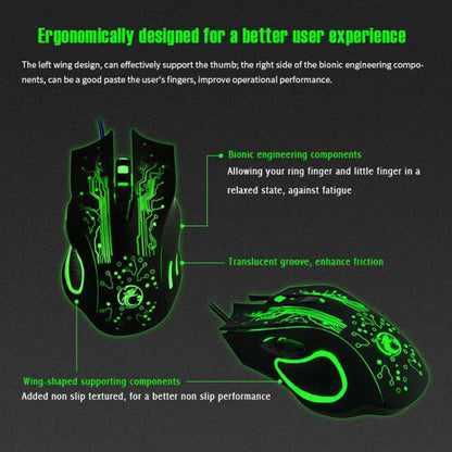 iMICE X9 USB Gaming Optical Wired Mouse, X9