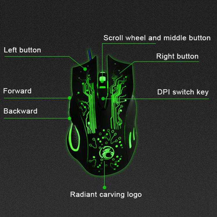 iMICE X9 USB Gaming Optical Wired Mouse, X9
