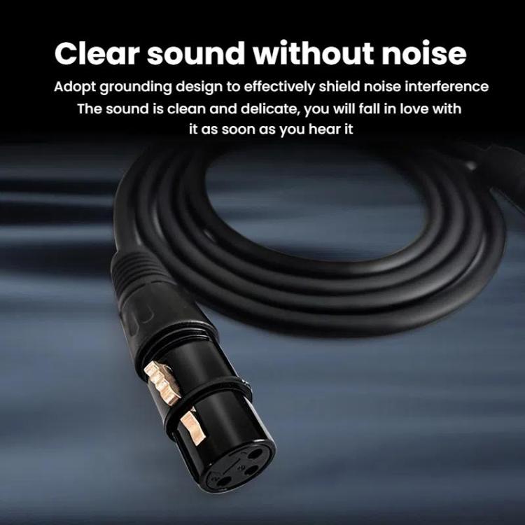 VEGGIEG Male to Female Microphone Stereo Microphone Cable Amplifier XLR Balanced Copper Cannon Audio Cable, 0.3m, 0.5m, 1m, 1.5m, 2m, 3m, 5m, 8m, 10m, 15m, 20m