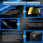 40W Motorcycle Wired Switch Integrated Waterproof Demon Eye Spotlight, Blue Light