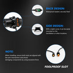40W Motorcycle Wired Switch Integrated Waterproof Demon Eye Spotlight, Blue Light