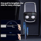 120W 1 To 2 Retractable USB Car Fast Charging Charger With Cigarette Lighter