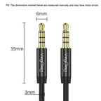 VegGieg 3.5mm Male To Male Aux Audio Cable Phone Computer Car Earphone Listening Audio Connection Cable, 1m, 2m, 3m