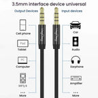 VegGieg 3.5mm Male To Male Aux Audio Cable Phone Computer Car Earphone Listening Audio Connection Cable, 1m, 2m, 3m
