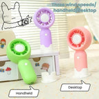 Handheld Rechargeable Fan Outdoor Camping Cooling Fan With Phone Holder Base