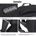 15.6-16.6 Inch Hard Shell Laptop Backpack with USB+Type-C Charging Ports Unisex Anti-Theft  Business Travel Bag, Gray, Blue, Black, Airbag Gray, Airbag Blue, Airbag Black