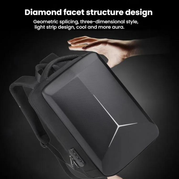15.6-16.6 Inch Hard Shell Laptop Backpack with USB+Type-C Charging Ports Unisex Anti-Theft  Business Travel Bag, Gray, Blue, Black, Airbag Gray, Airbag Blue, Airbag Black
