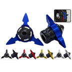 1pair QCB-034 Aluminum Alloy Dart Front Fork Cup Wheel Anti-fall Wear-resistant Decorative Cup