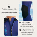 DIVE & SAIL 2.5MM Kids Long Sleeve One-Piece Warm Wetsuit Youth Snorkeling Surf Suit, 8, 10, 12, 14, 16