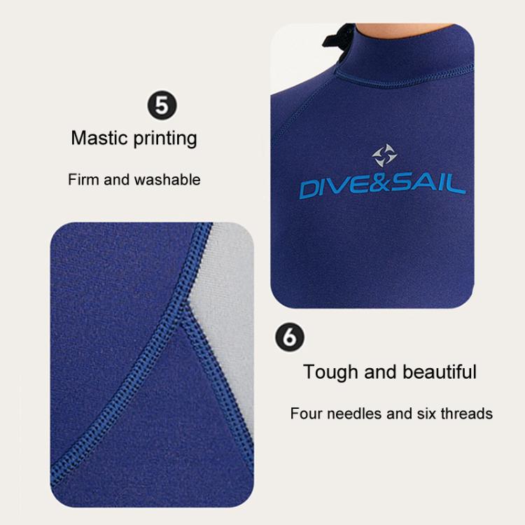 DIVE & SAIL 2.5MM Kids Long Sleeve One-Piece Warm Wetsuit Youth Snorkeling Surf Suit, 8, 10, 12, 14, 16