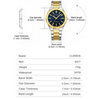 Curren Business Steel Band Calendar Men Quartz Watch