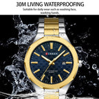 Curren Business Steel Band Calendar Men Quartz Watch