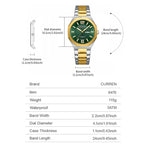 Curren Steel Band Calendar Men'S Business Quartz Watch