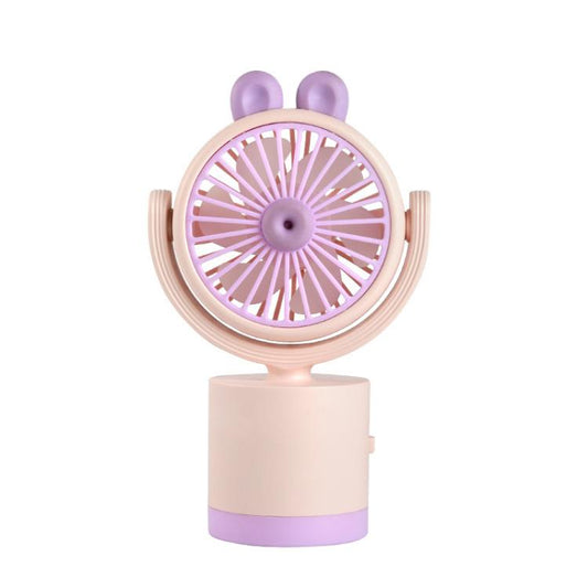 Cartoon Rabbit Desktop Fan USB Charging Handheld Fan Up And Down Adjustable Wind Direction