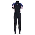DIVE & SAIL 2.5MM Kids Short Sleeve One Piece Warm Wetsuit Youth Snorkeling Surf Trousers, 8, 10, 12, 14, 16