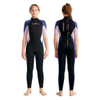 DIVE & SAIL 2.5MM Kids Short Sleeve One Piece Warm Wetsuit Youth Snorkeling Surf Trousers, 8, 10, 12, 14, 16