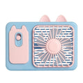 Cute Cartoon Kitten Camera Handheld Large Wind Rechargeable Fan With Stand Desktop Fan
