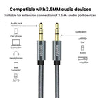 VegGieg Aux Car Audio Cable 3.5mm Male To Male Connection Cable For Phone Computer Stereo Amplifier Earphone, 1m, 2m, 3m, 5m