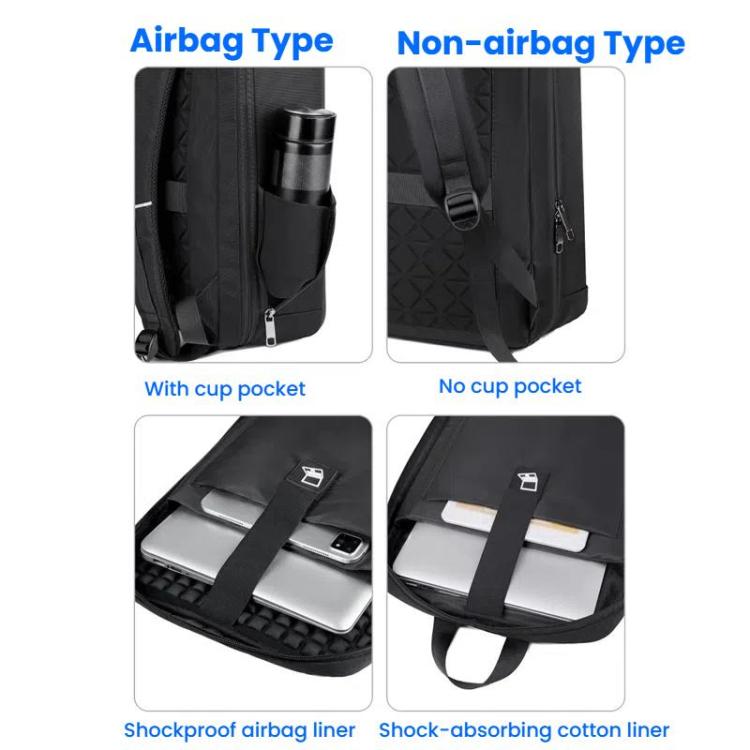 17.3-18 Inch Hard Shell Laptop Backpack with USB+Type-C Charging Ports Unisex Anti-Theft  Business Travel Bag, Gray, Blue, Black, Airbag Black, Airbag Gray, Airbag Blue