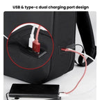 17.3-18 Inch Hard Shell Laptop Backpack with USB+Type-C Charging Ports Unisex Anti-Theft  Business Travel Bag, Gray, Blue, Black, Airbag Black, Airbag Gray, Airbag Blue