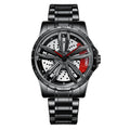 BINBOND D001 3D Hollow Motorcycle Rotating Wheel Watch, Black Steel-Red, Black Steel-Green, White Steel-Red, White Steel-Green, Black Net-Black Steel-Red, Black Net-Black Steel-Green, White Net-White Steel-Red, White Net-White Steel-Green              ...