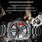 BINBOND D001 3D Hollow Motorcycle Rotating Wheel Watch, Black Steel-Red, Black Steel-Green, White Steel-Red, White Steel-Green, Black Net-Black Steel-Red, Black Net-Black Steel-Green, White Net-White Steel-Red, White Net-White Steel-Green              ...
