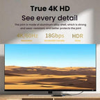 VegGieg V2.0 4K60Hz TV Set-Top Box Computer Monitor Projection HDMI Video Connection Cable, 1.5m, 2m, 3m, 5m