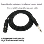 VEGGIEG 3Pin XLR Speaker Loudspeaker Cable Mixer Audio Microphone Cable, 0.3m, 0.5m, 1m, 1.5m, 2m, 3m, 5m, 8m, 10m, 15m, 20m