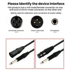 VEGGIEG 3Pin XLR Speaker Loudspeaker Cable Mixer Audio Microphone Cable, 0.3m, 0.5m, 1m, 1.5m, 2m, 3m, 5m, 8m, 10m, 15m, 20m