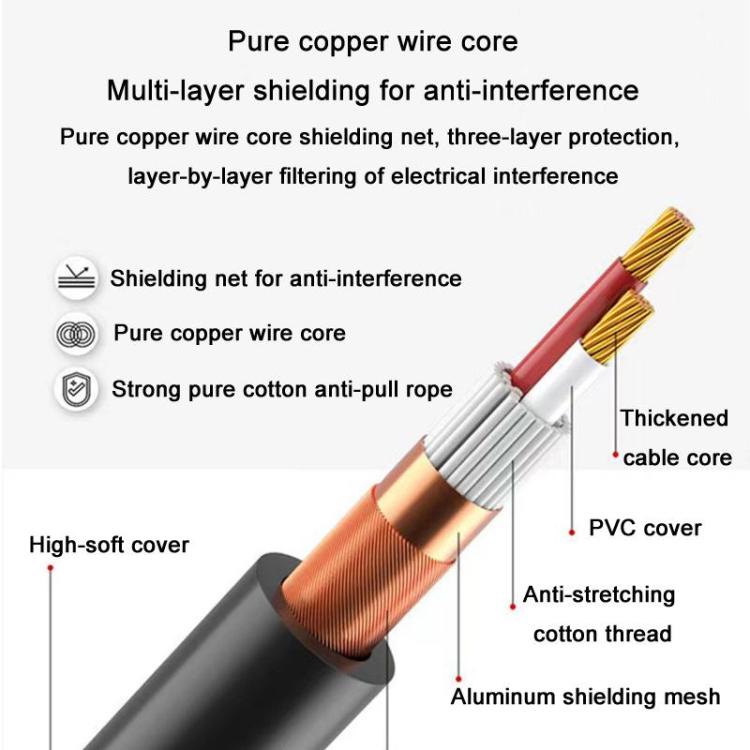 VEGGIEG 3Pin XLR Speaker Loudspeaker Cable Mixer Audio Microphone Cable, 0.3m, 0.5m, 1m, 1.5m, 2m, 3m, 5m, 8m, 10m, 15m, 20m