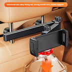 Telescopic Car Rear Pillow Phone Tablet Holder 2-Section Folding Headrest Bracket, 2-Section Plastic, 2-Section Iron