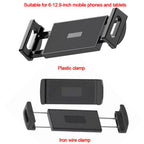 Telescopic Car Rear Pillow Phone Tablet Holder 2-Section Folding Headrest Bracket, 2-Section Plastic, 2-Section Iron