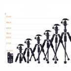 XILETU FM5C-MINI Adjustable 16.5-51cm Aluminum Tripod with 26mm Ball Head 6kg Load Capacity for 360-degree Panoramic Shooting, FM5C-MINI