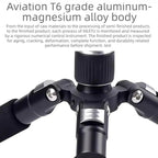 XILETU FM5C-MINI Adjustable 16.5-51cm Aluminum Tripod with 26mm Ball Head 6kg Load Capacity for 360-degree Panoramic Shooting, FM5C-MINI