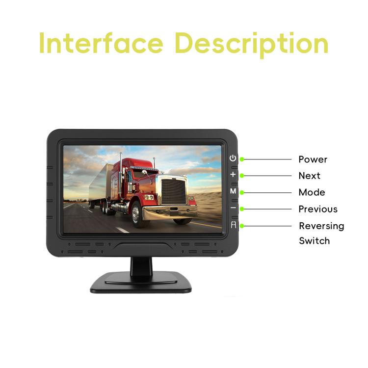 4.3 Inch Reversing Display Digital Wired HD 1 To 1 Set, North America, Europe