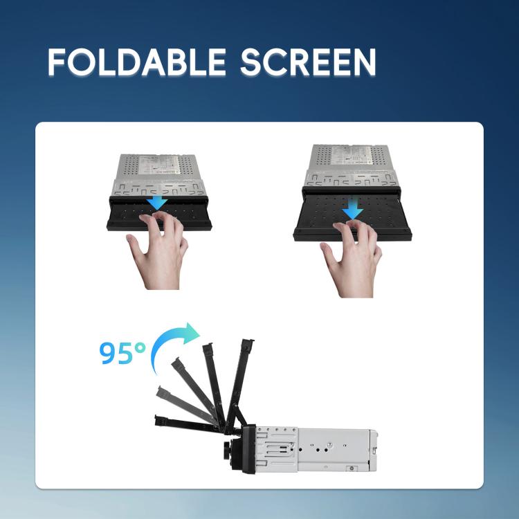 7 inch Universal Manual Retractable Screen Car MP5 Player Car Center Control All-in-One Wired Carplay, Standard, Standard+12 Light Camera