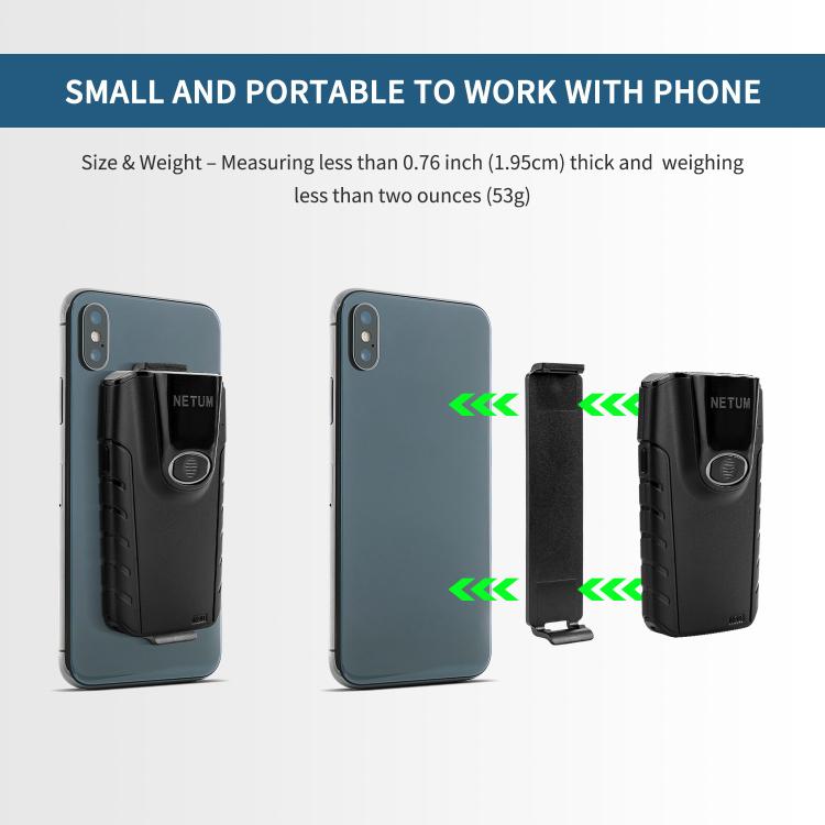 Cell Phone Back Clip Portable Wireless Bluetooth Scanner, E800