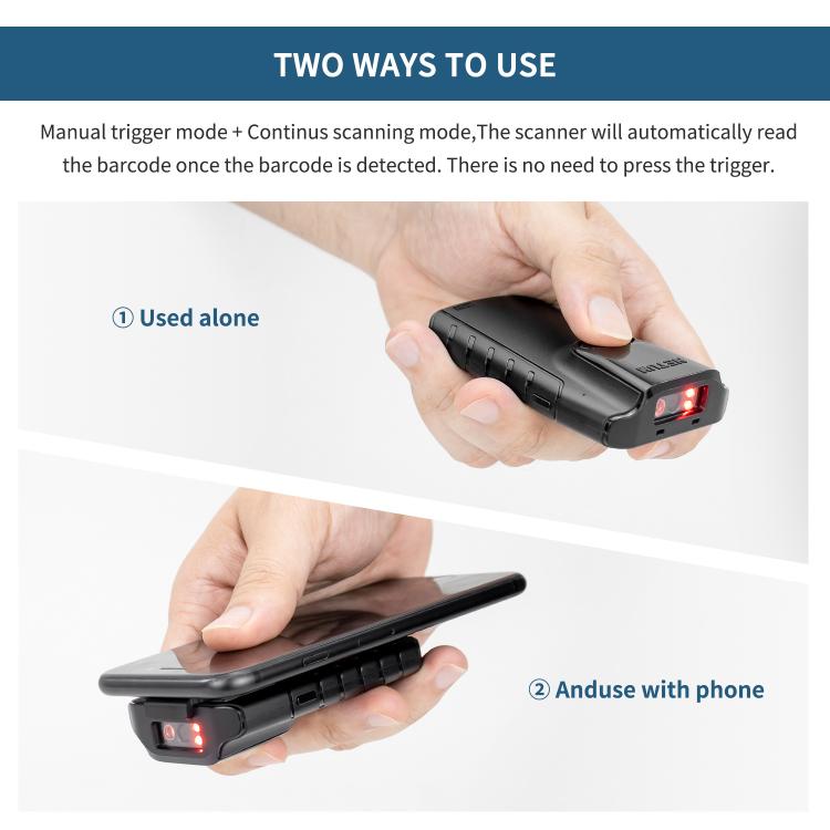 Cell Phone Back Clip Portable Wireless Bluetooth Scanner, E800