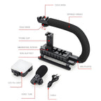 U-Shaped Handle Stand with Pocket Fill Light & Noise-Canceling Mic All-in-One Live Streaming Kit, AY-49U