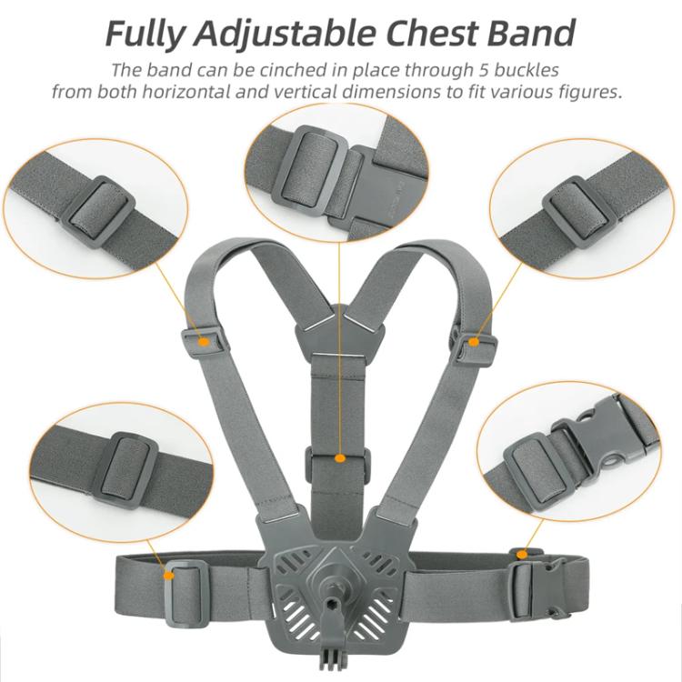 Sunnylife XD742 360 Degree Universal Sports Camera Chest Strap Mount, Universal